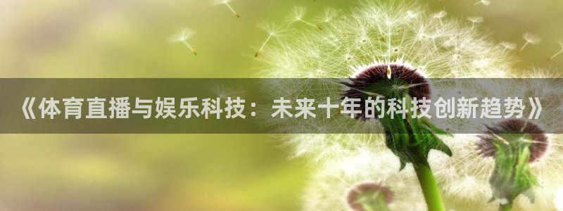 斗球直播入口免费：《体育直播与娱乐科技：未来十年的科技创新趋势》